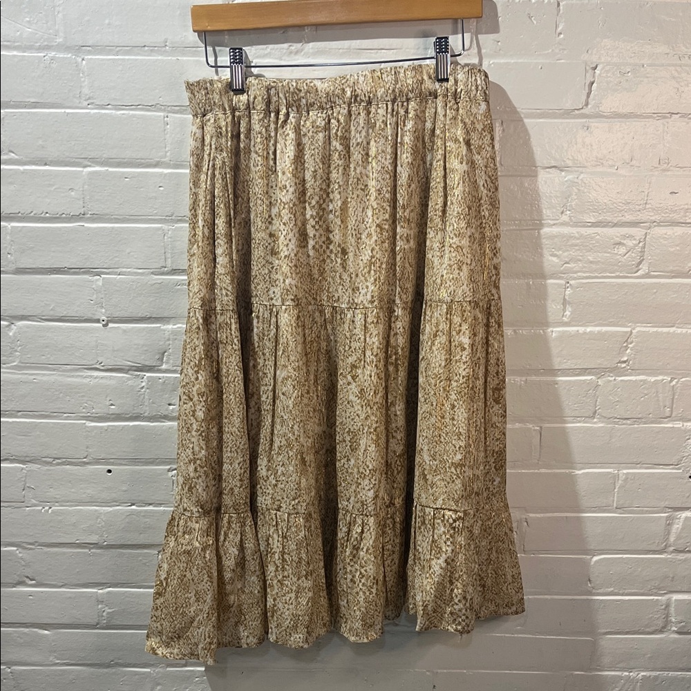 Tommy Bahama Gold Patterned Skirt